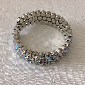 Silver Tone Coil Bracelet